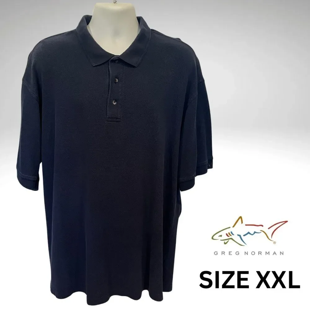 Greg Norman Collection Men's Black Polo Shirt - XXL